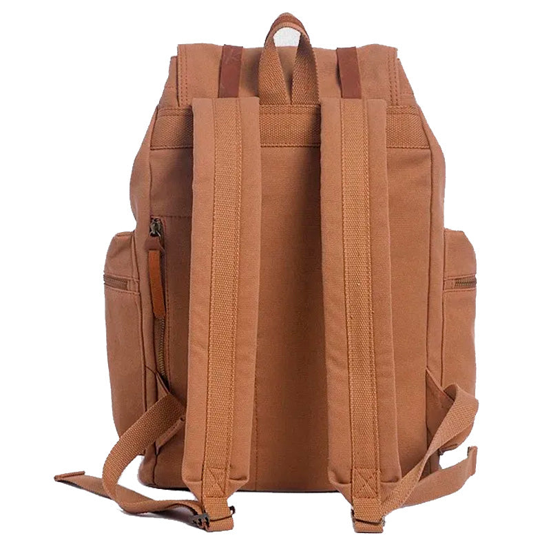 Mochila Masculina de Lona e Detalhes em Couro Legítimo Trip Class