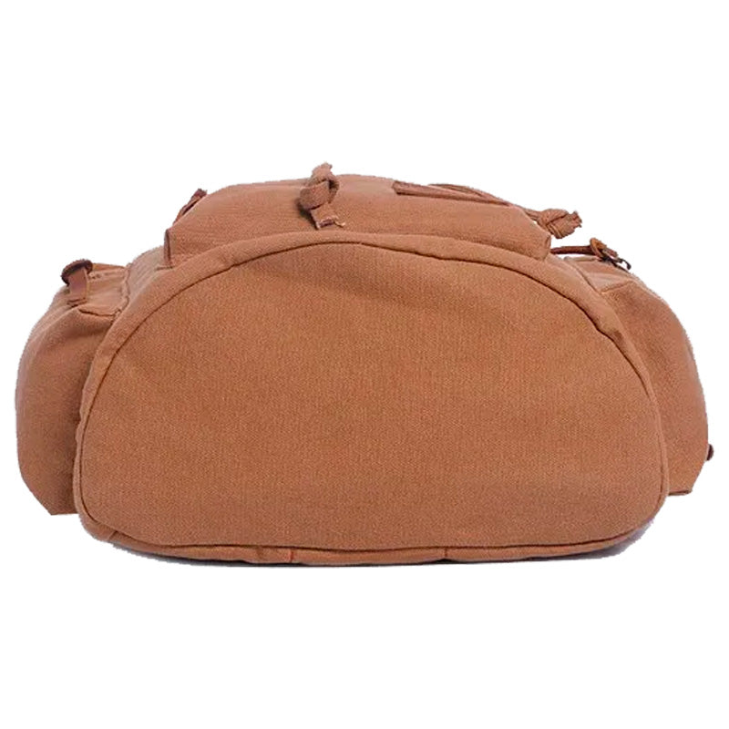 Mochila Masculina de Lona e Detalhes em Couro Legítimo Trip Class
