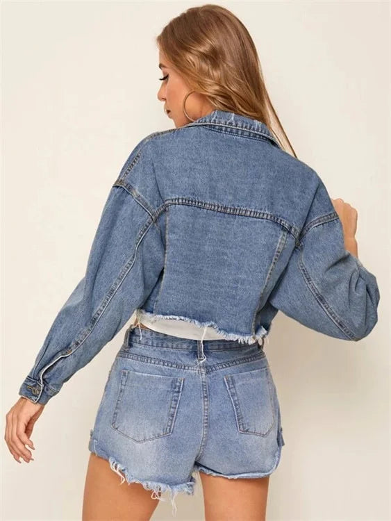 Jaqueta Jeans Feminina Shine