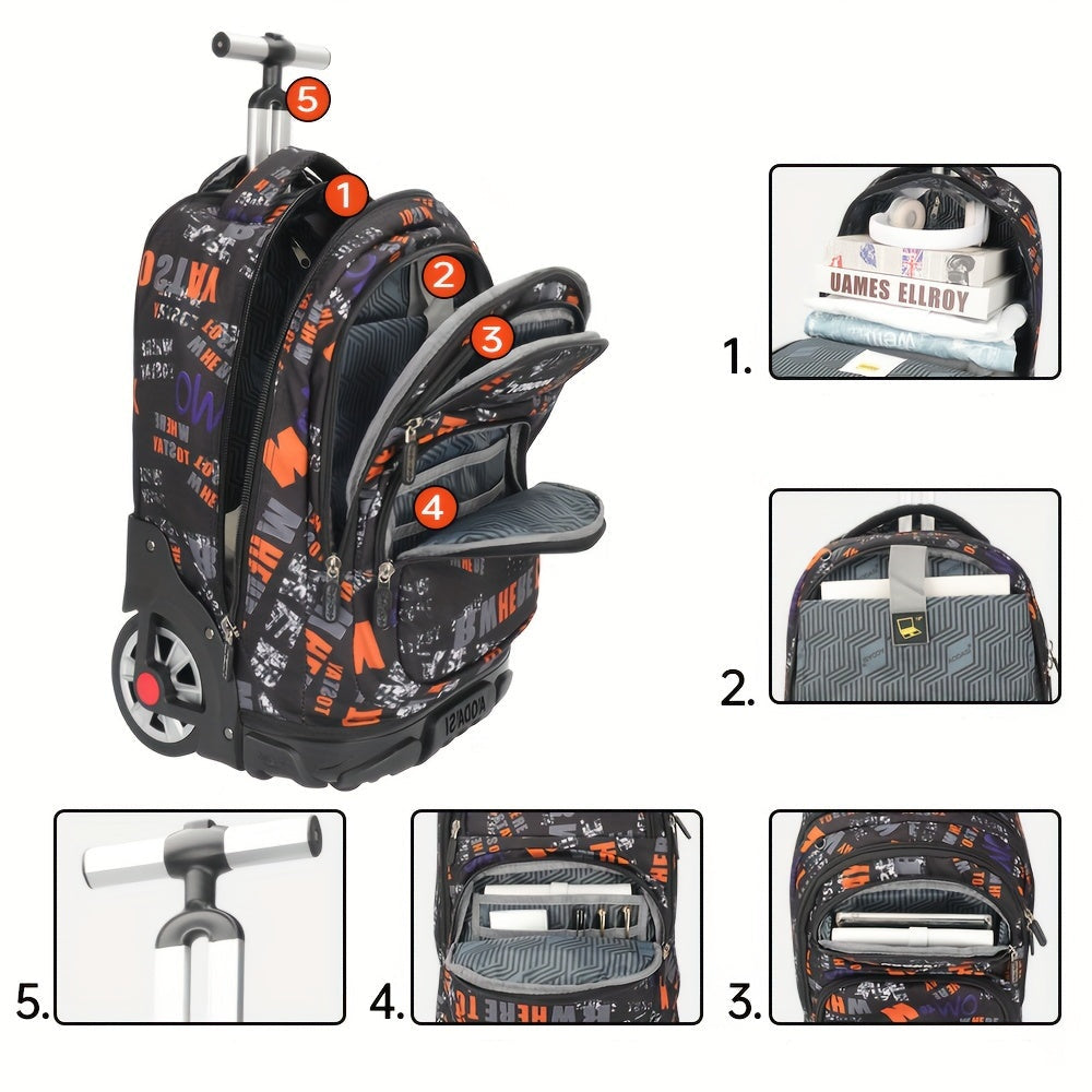 Mochila de Viagem com Rodas Impermeável