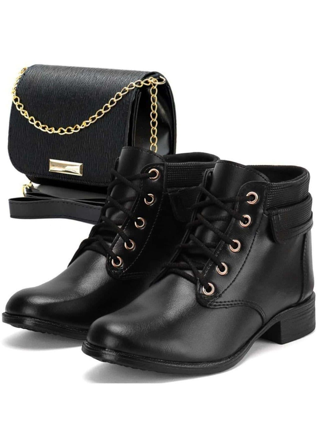 Botinha Bota Feminina Coturno Confortável + (BOLSA TIRA COLO DE BRINDE)