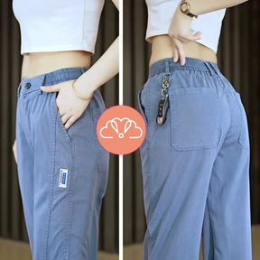 Calça Feminina Aurora em Malha de Seda Gelo e Poliéster - [Pague 2, Leve 3] + Brindes Exclusivos