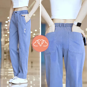 Calça Feminina Aurora em Malha de Seda Gelo e Poliéster - [Pague 2, Leve 3] + Brindes Exclusivos