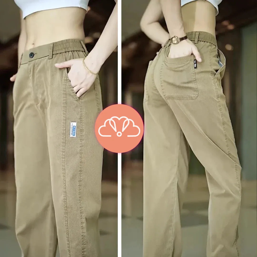 Calça Feminina Aurora em Malha de Seda Gelo e Poliéster - [Pague 2, Leve 3] + Brindes Exclusivos