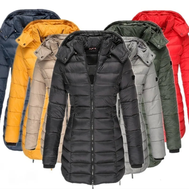 Jaqueta Parka Feminina Puffer Justa ao Corpo - ( Promoção de Inverno 2025 )