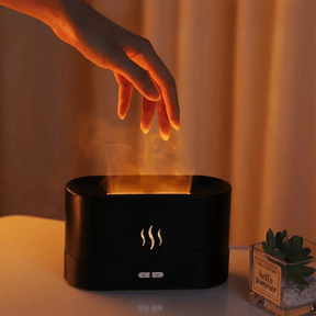 Difusor de Aroma com Efeito em Chamas Fragrance Flame Preto Elégora