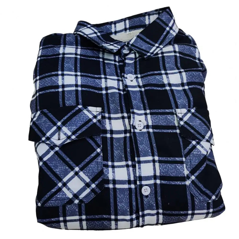 Jaqueta Xadrez Masculina Peluciada de Inverno