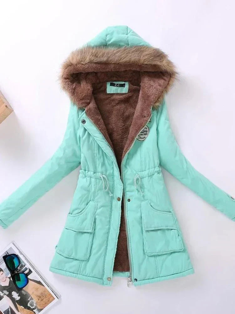 Jaqueta Parka Feminina Acolchoada com Saphira - ( Promoção de Inverno 2025 )