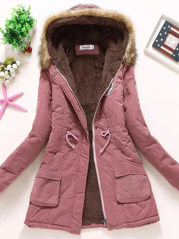 Jaqueta Parka Feminina Acolchoada com Saphira - ( Promoção de Inverno 2025 )