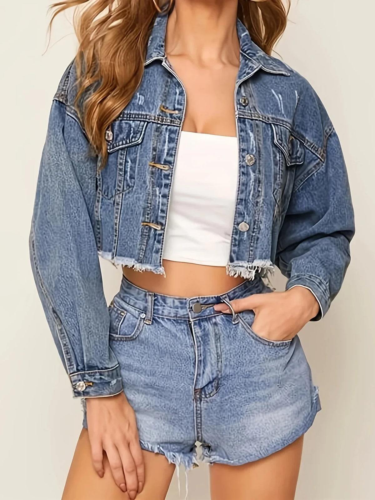 Jaqueta Jeans Feminina Shine