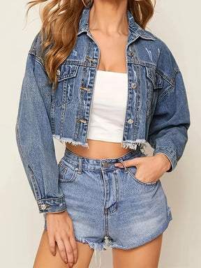 Jaqueta Jeans Feminina Shine