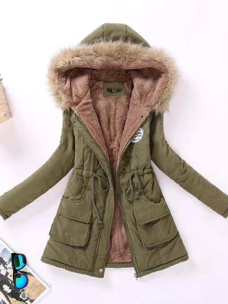 Jaqueta Parka Feminina Acolchoada com Saphira - ( Promoção de Inverno 2025 )