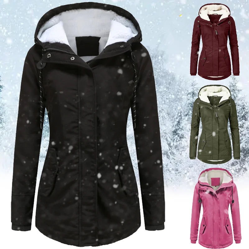 Jaqueta Parka Feminina Forrada com Lã para Inverno Glacier - ( Promoção de Inverno 2025 )