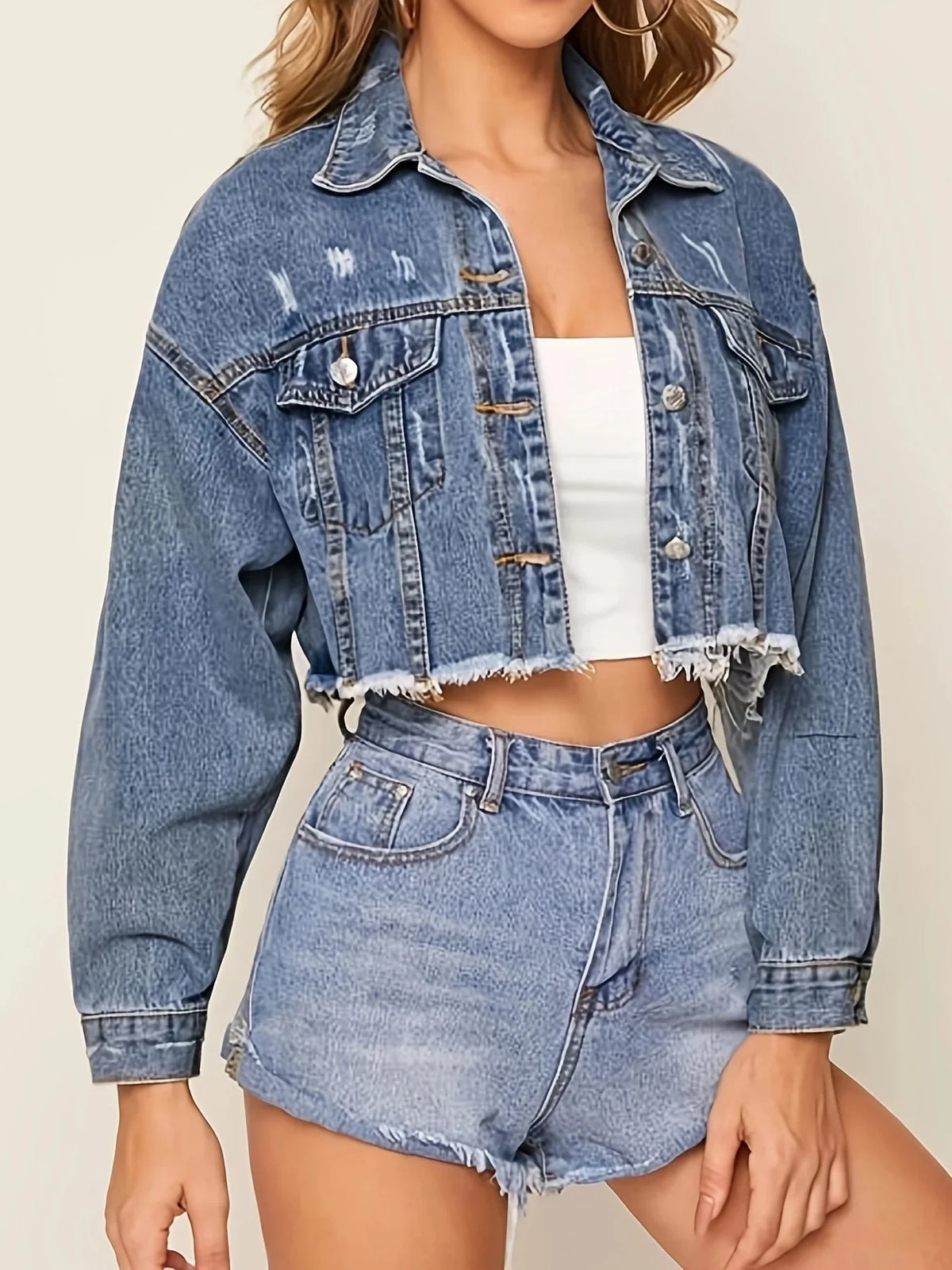 Jaqueta Jeans Feminina Shine