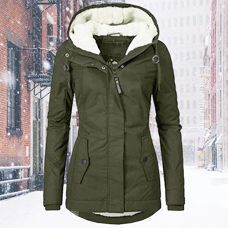 Jaqueta Parka Feminina Forrada com Lã para Inverno Glacier - ( Promoção de Inverno 2025 )